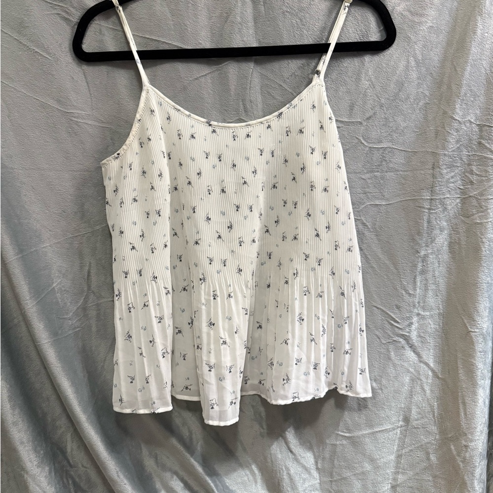 Abercrombie & Fitch White Floral Camisole